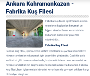 ankara kuş filesi